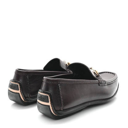 Gucci Calfskin Mens Horsebit Driver Loafers 9 Brown 5 of 9