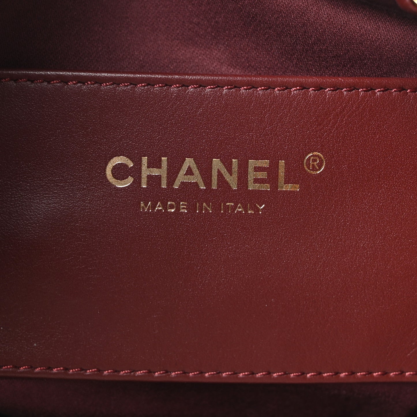 Caviar Quilted Small Chanel 25 Handbag Burgundy