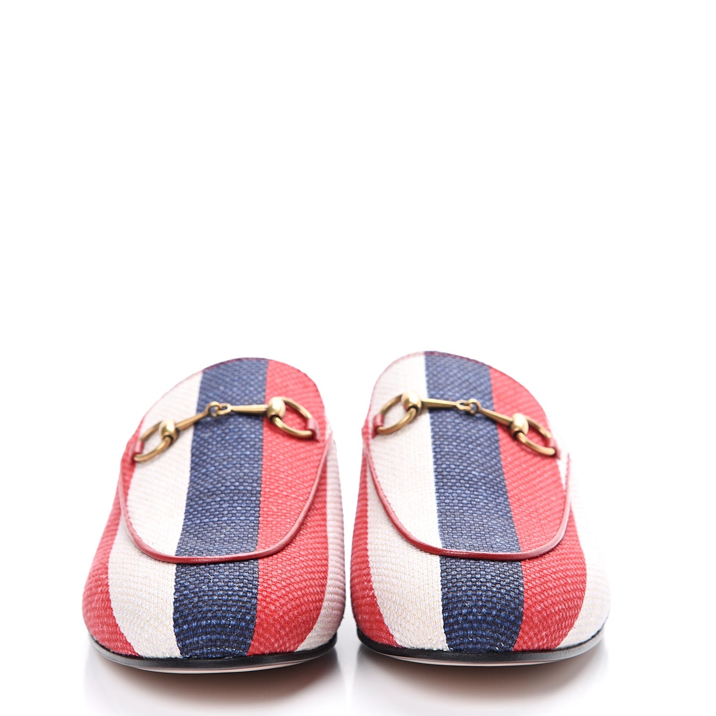 Canvas Sylvie Stripe Womens Princetown Slippers 39 Mystic White Hibiscus Red Maritime