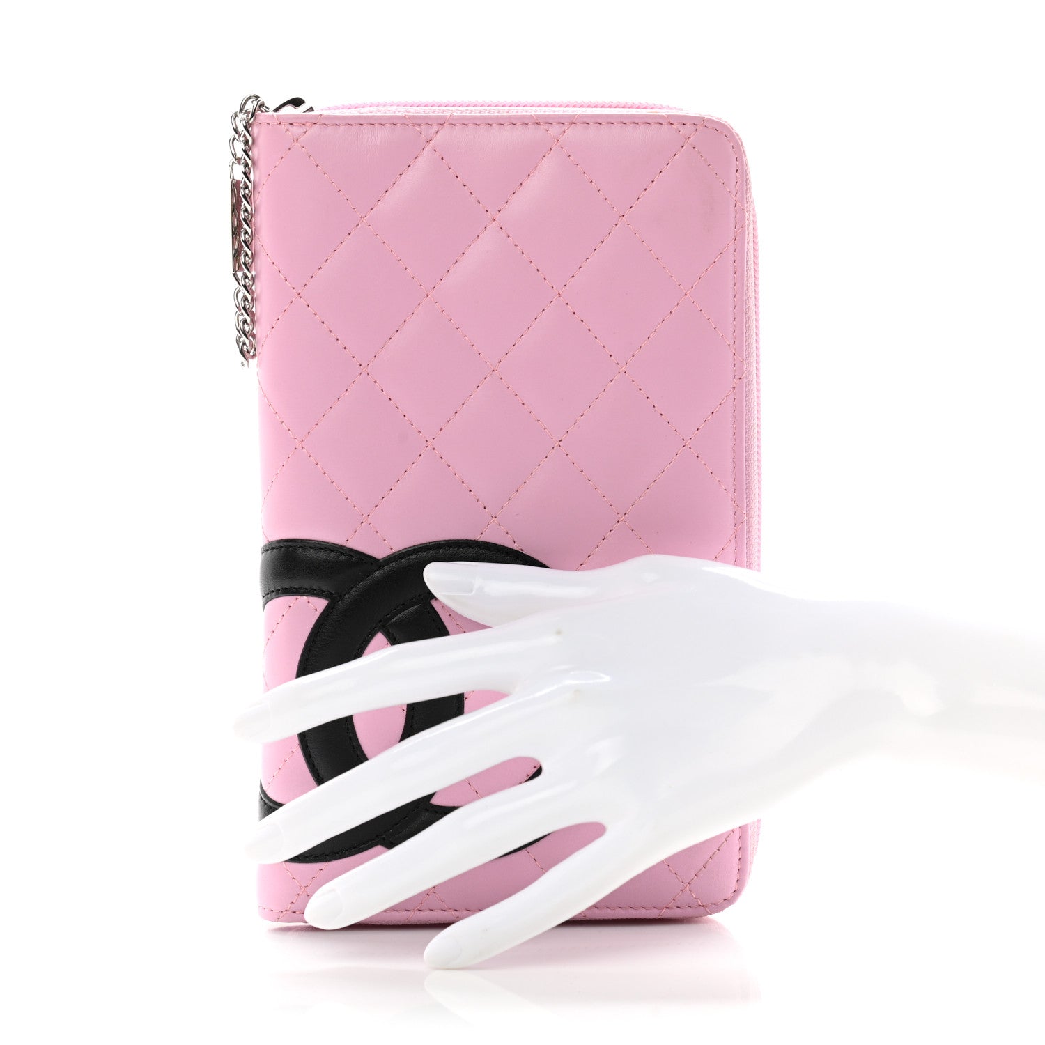 Chanel Calfskin Cambon Zip Around Organizer Wallet Pink 2 of 13