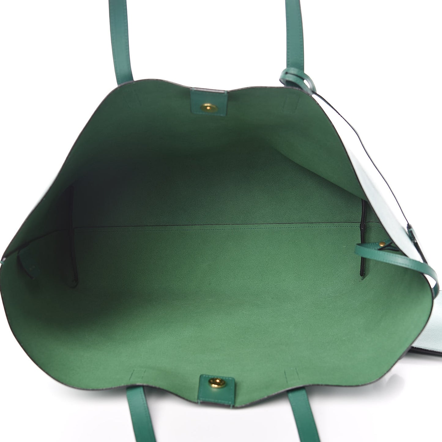 Calfskin Large Shopping Tote Emerald Green