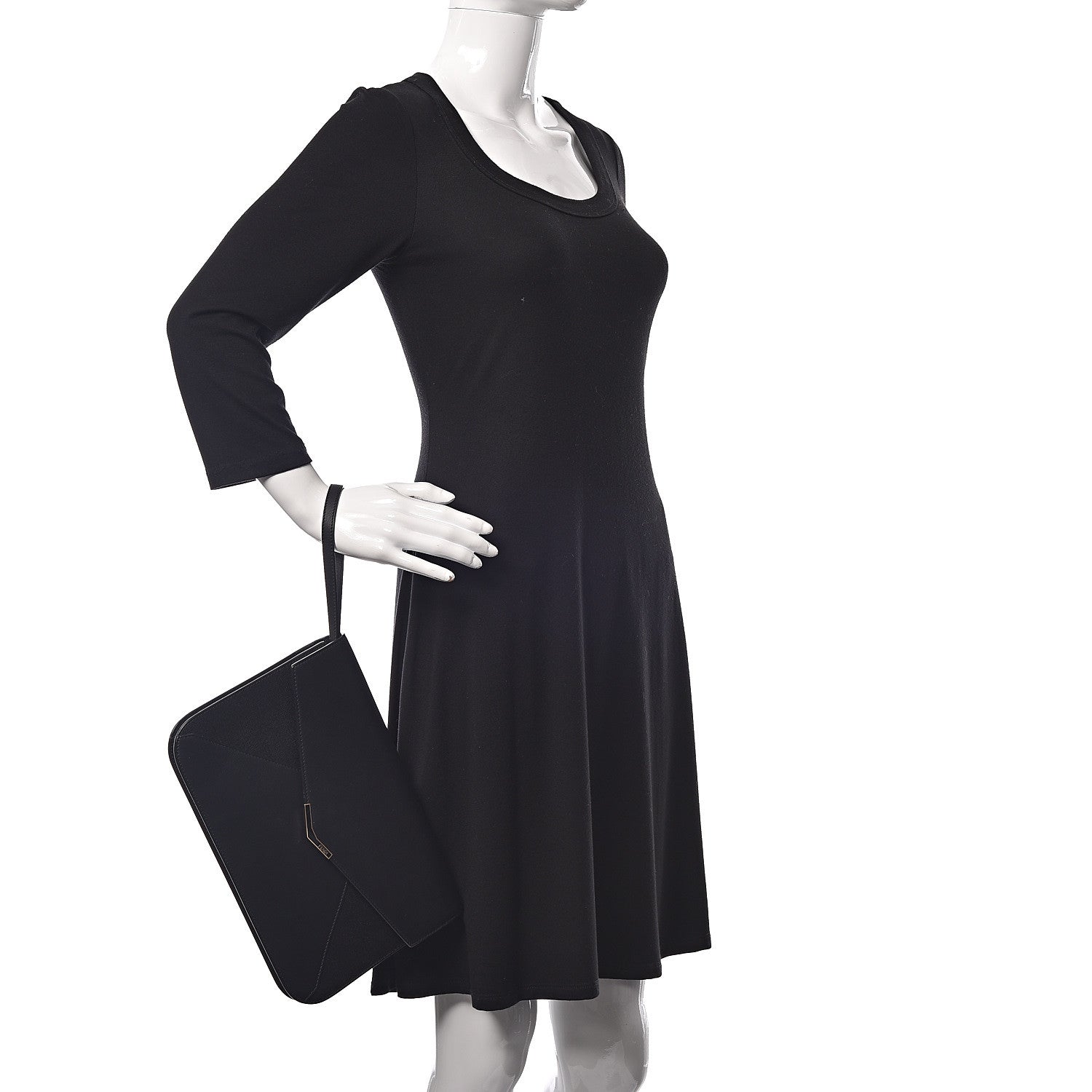 Fendi Vitello Elite 2Jours Clutch Black 2 of 15