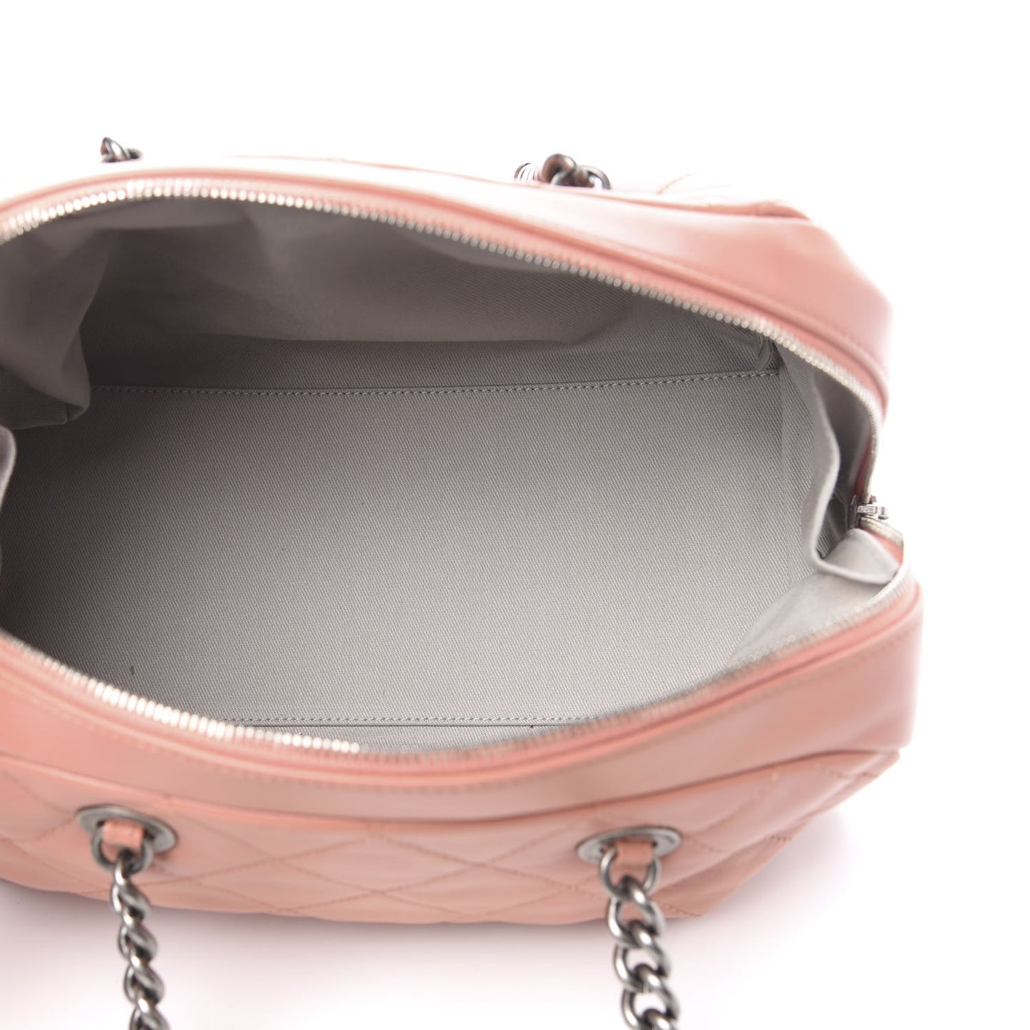 Calfskin Quilted Country Chic Bowler Pink