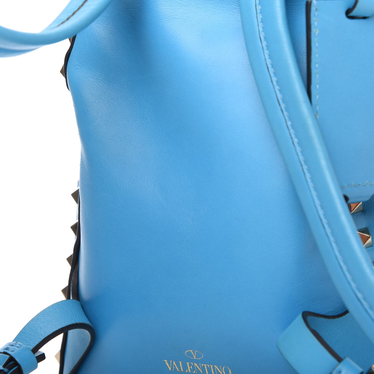 Calfskin Mini Rockstud Backpack Parrot