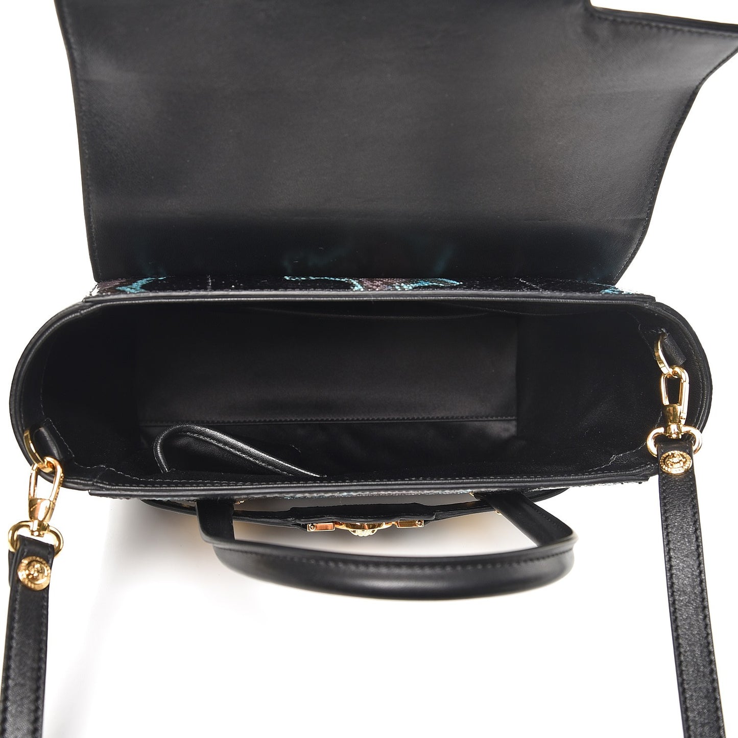 Calfskin Python Small Signature Bag Black