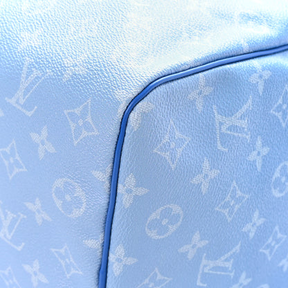 Louis Vuitton Monogram Clouds Keepall Bandouliere 50 Blue 9 of 11