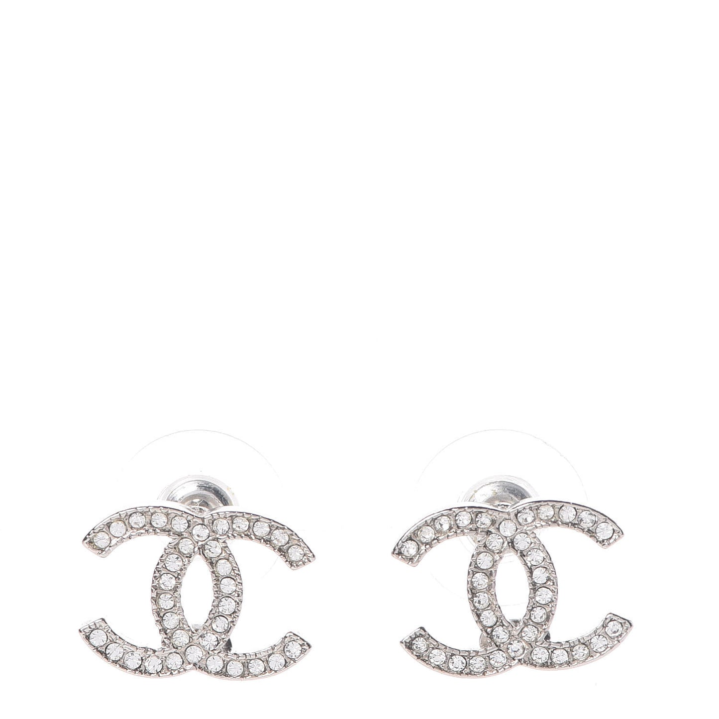 Crystal Mini Timeless CC Earrings Silver