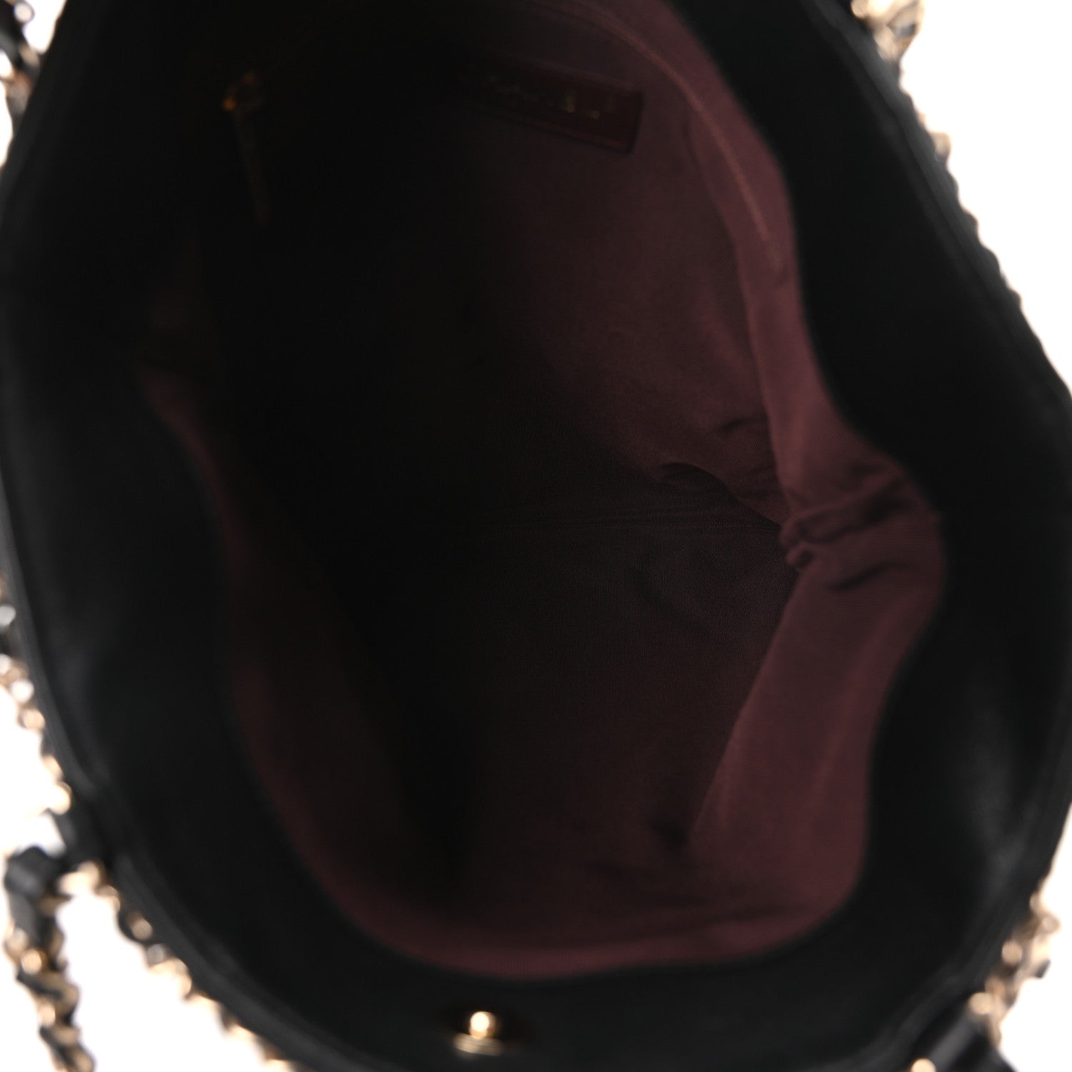 Chanel Lambskin Large Shopping Chain Tote Black 5 of 10