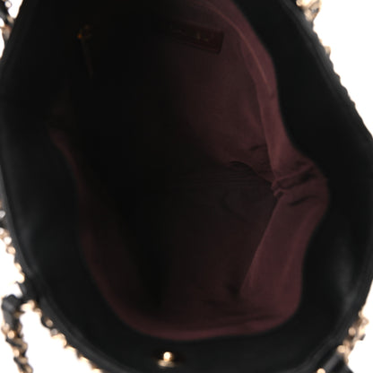 Chanel Lambskin Large Shopping Chain Tote Black 5 of 10