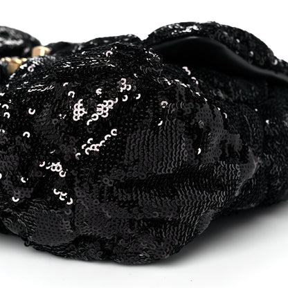 Chanel Sequin Quilted Large Chanel 19 Flap Black 8 of 8