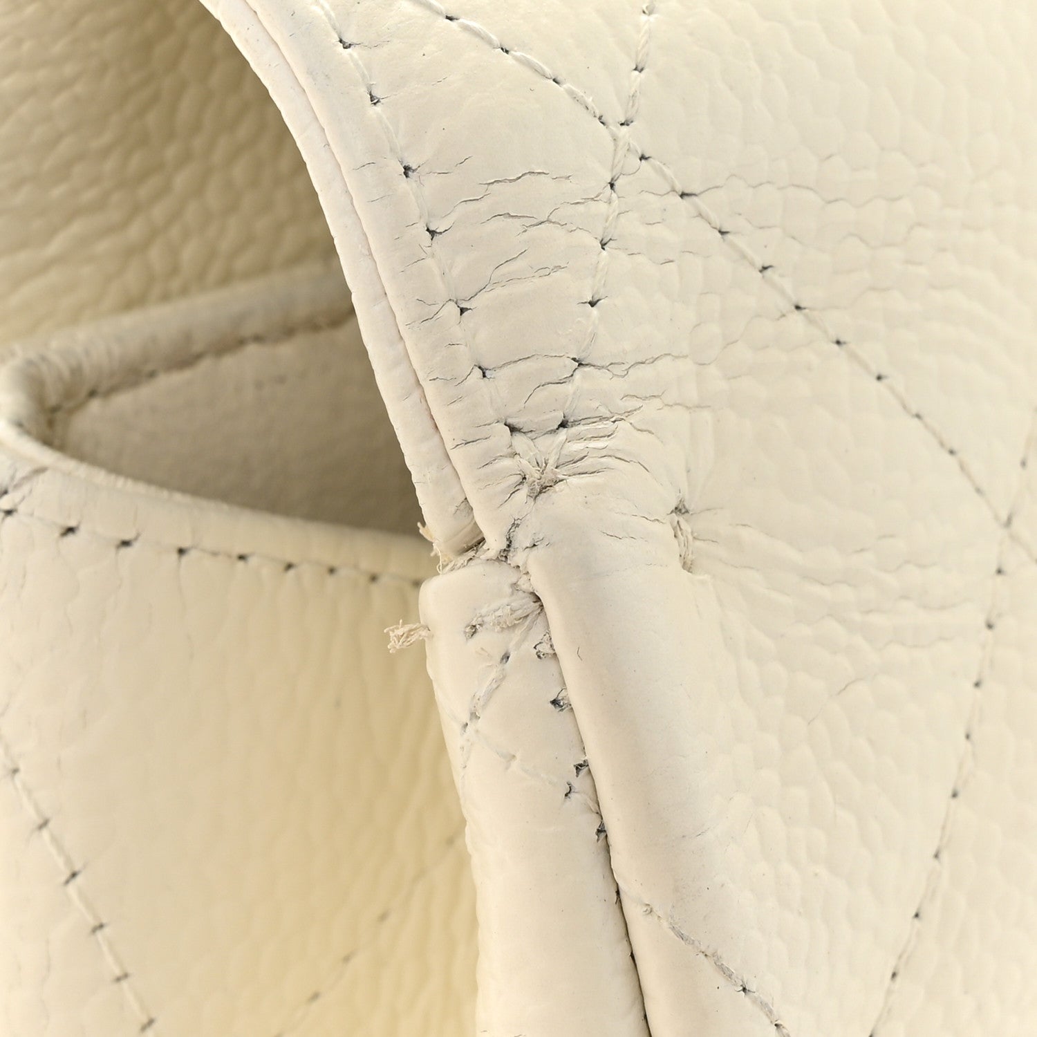 Chanel Caviar Quilted Jumbo Single Flap White 11 of 15