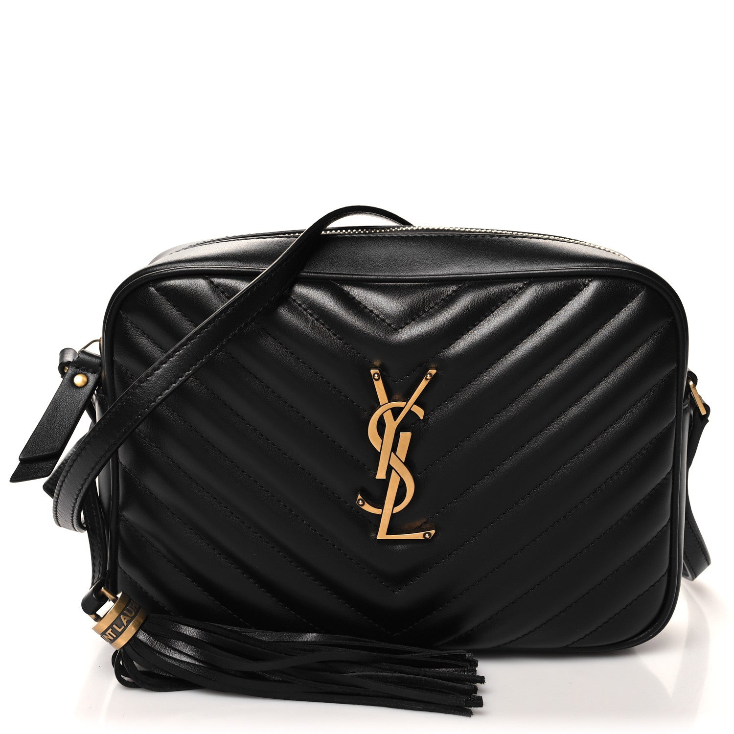 Saint Laurent Calfskin Matelasse Monogram Lou Camera Bag Black 1 of 10