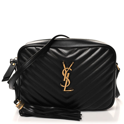 Saint Laurent Calfskin Matelasse Monogram Lou Camera Bag Black 1 of 10