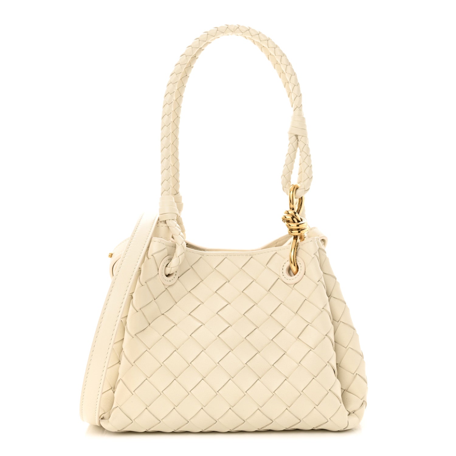 Bottega Veneta Nappa Intrecciato Small Parachute Shoulder Bag Sea Salt 1 of 10