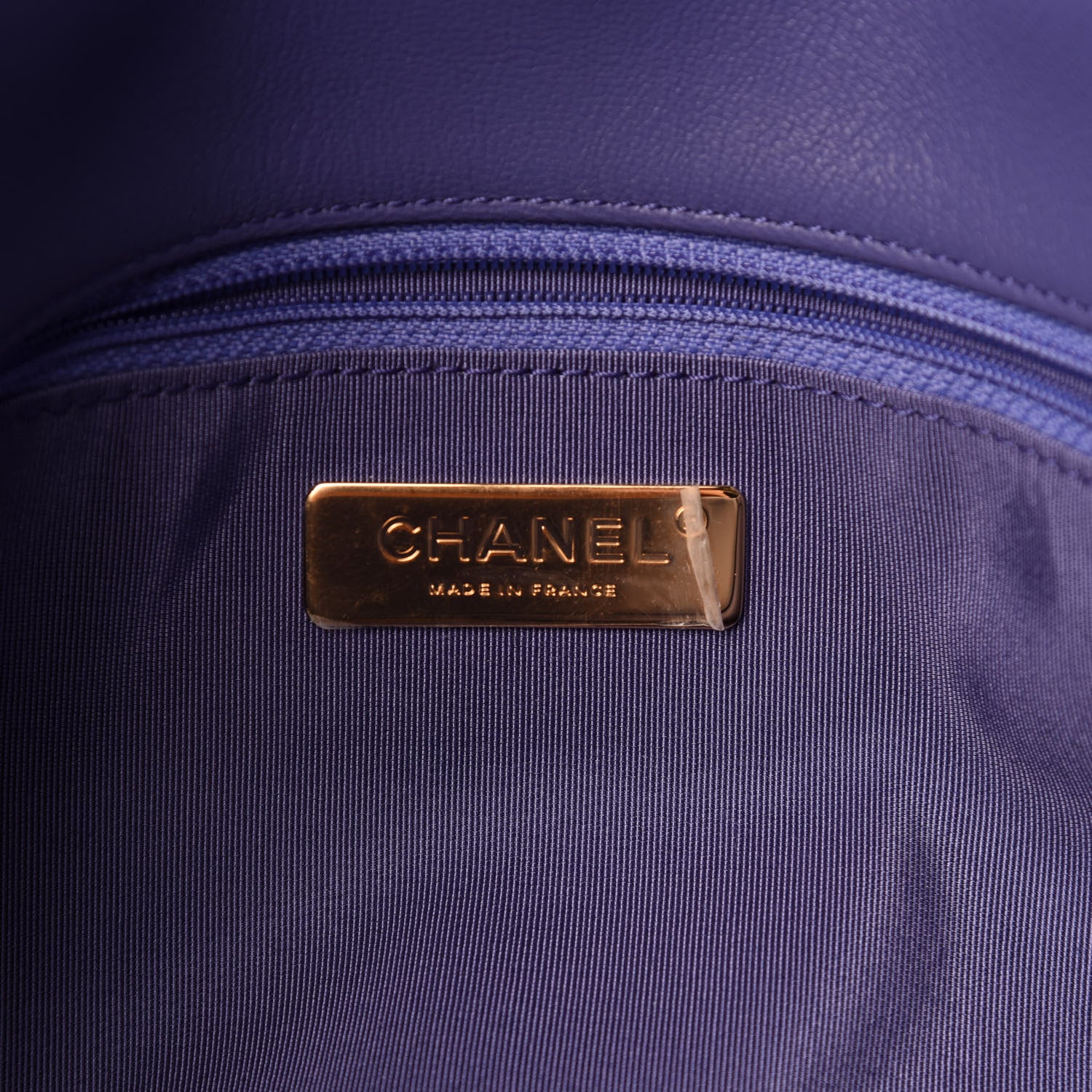 Chanel Shiny Goatskin Quilted Large Chanel 19 Flap Blue 8 of 11
