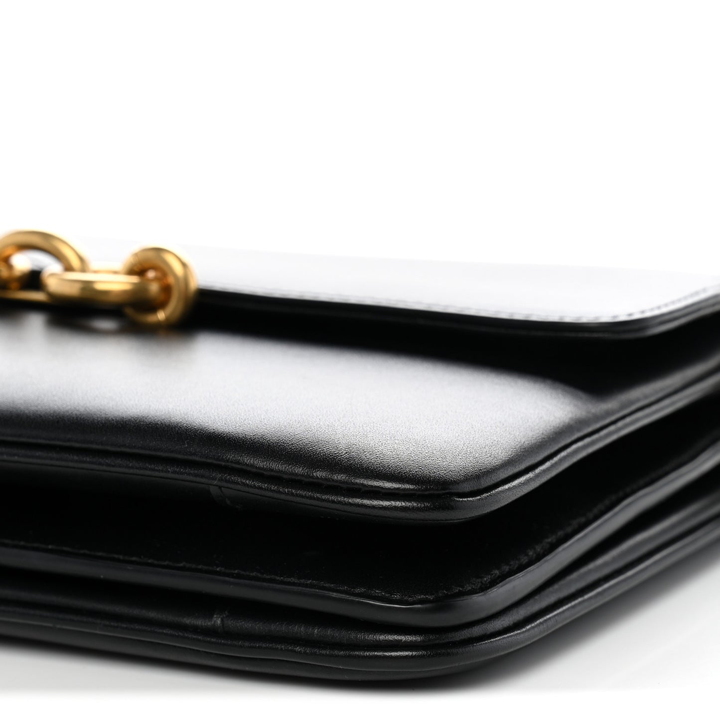 Smooth Calfskin Le Maillon Satchel Black