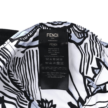 Fendi X JOSHUA VIDES Canvas Reversible Baseball Hat White Black 13 of 13
