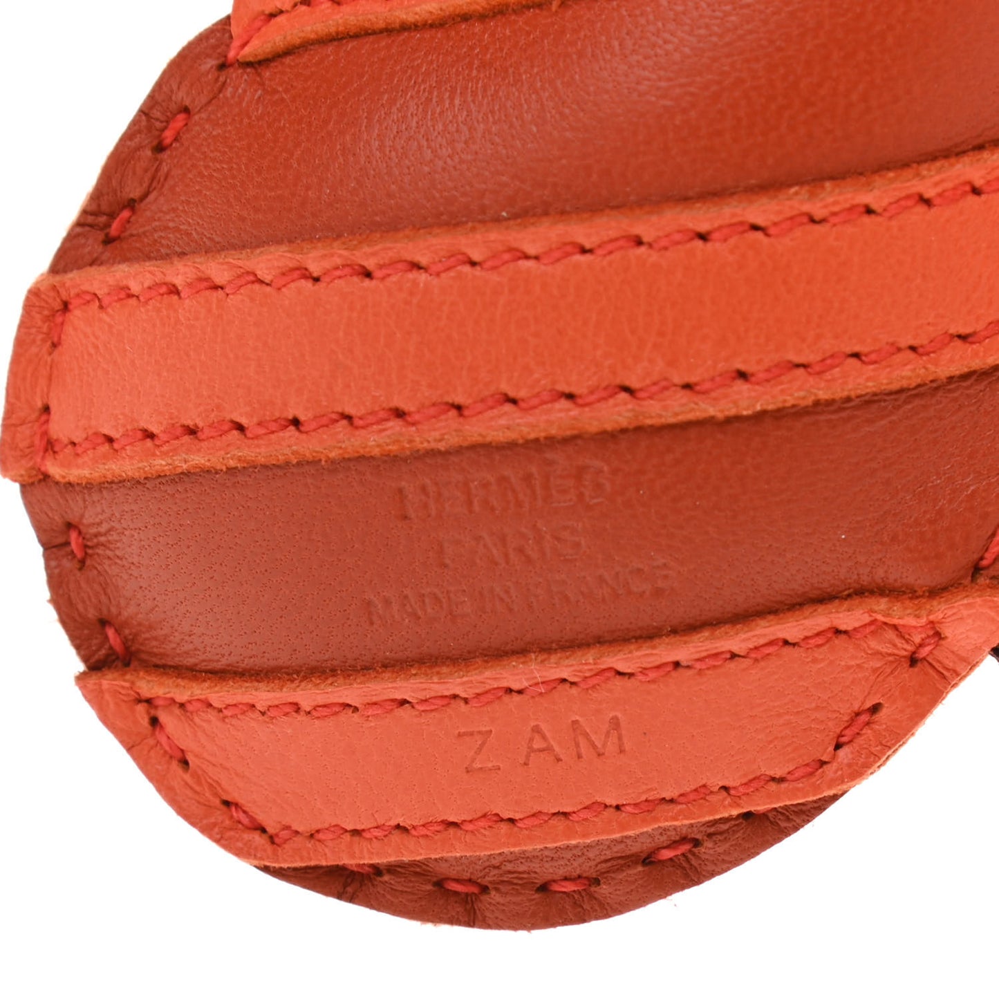 Milo Lambskin Geegee Savannah Bag Charm Cornaline Orange Poppy Rouge Sellier