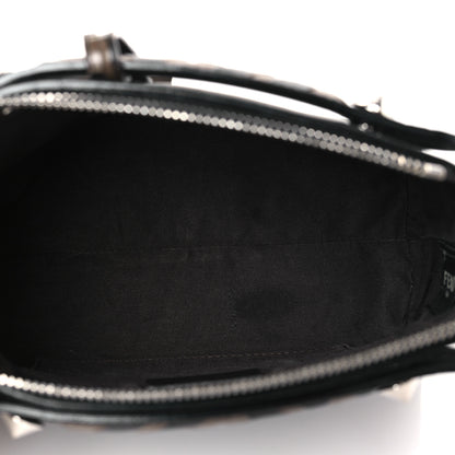 Fendi Vitello Dolce Bi-Color FF 1974 Embossed Mini By The Way Boston Bag Black Maya 5 of 9