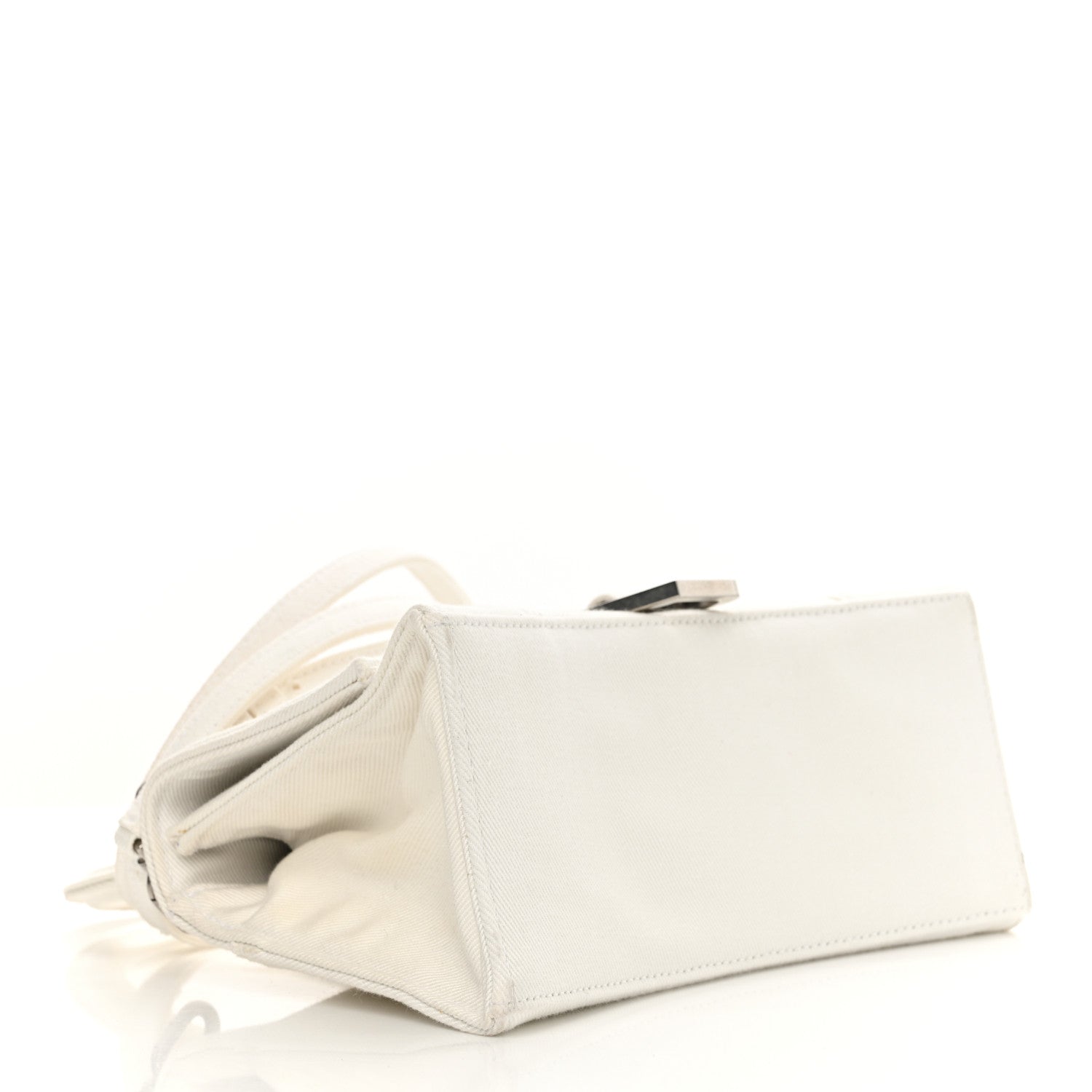 Balenciaga Cotton Canvas Small Hourglass Top Handle Bag White 4 of 18