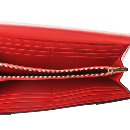 Celine Drummed Calfskin Large Multifunction Flap Wallet Coquelicot 5 of 8