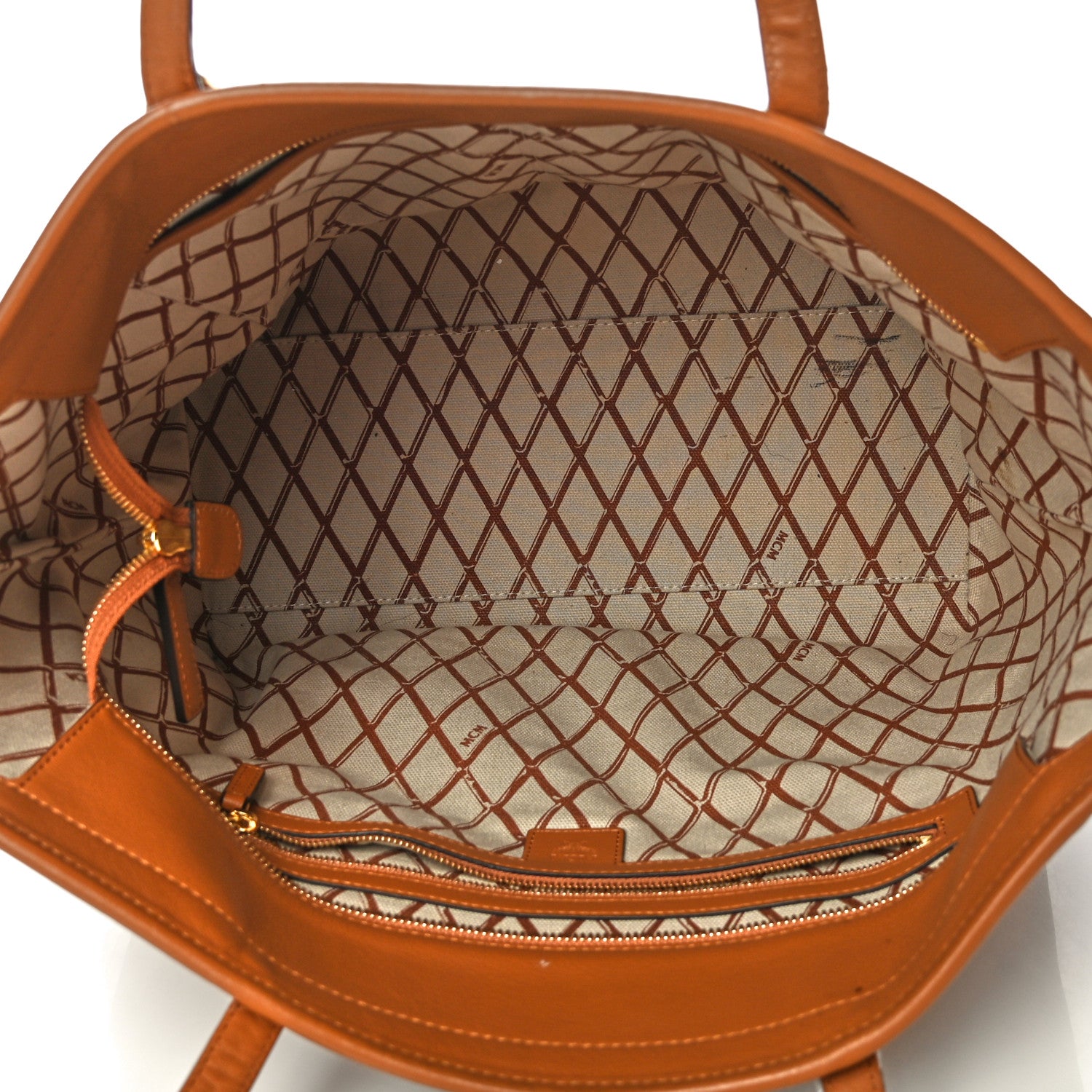 MCM Visetos Toni Shopper Tote Cognac 5 of 22