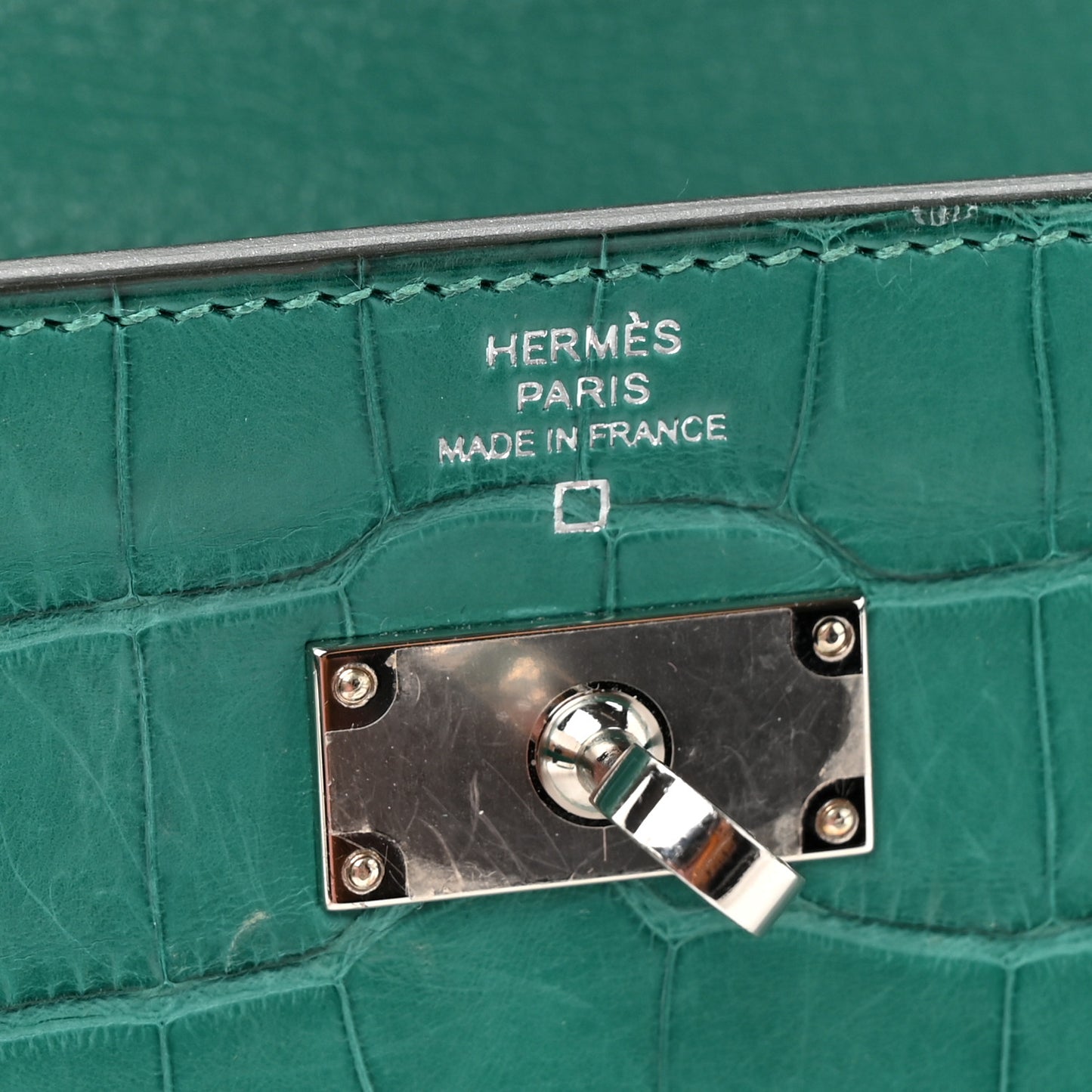 Matte Alligator Kelly To Go Wallet Malachite