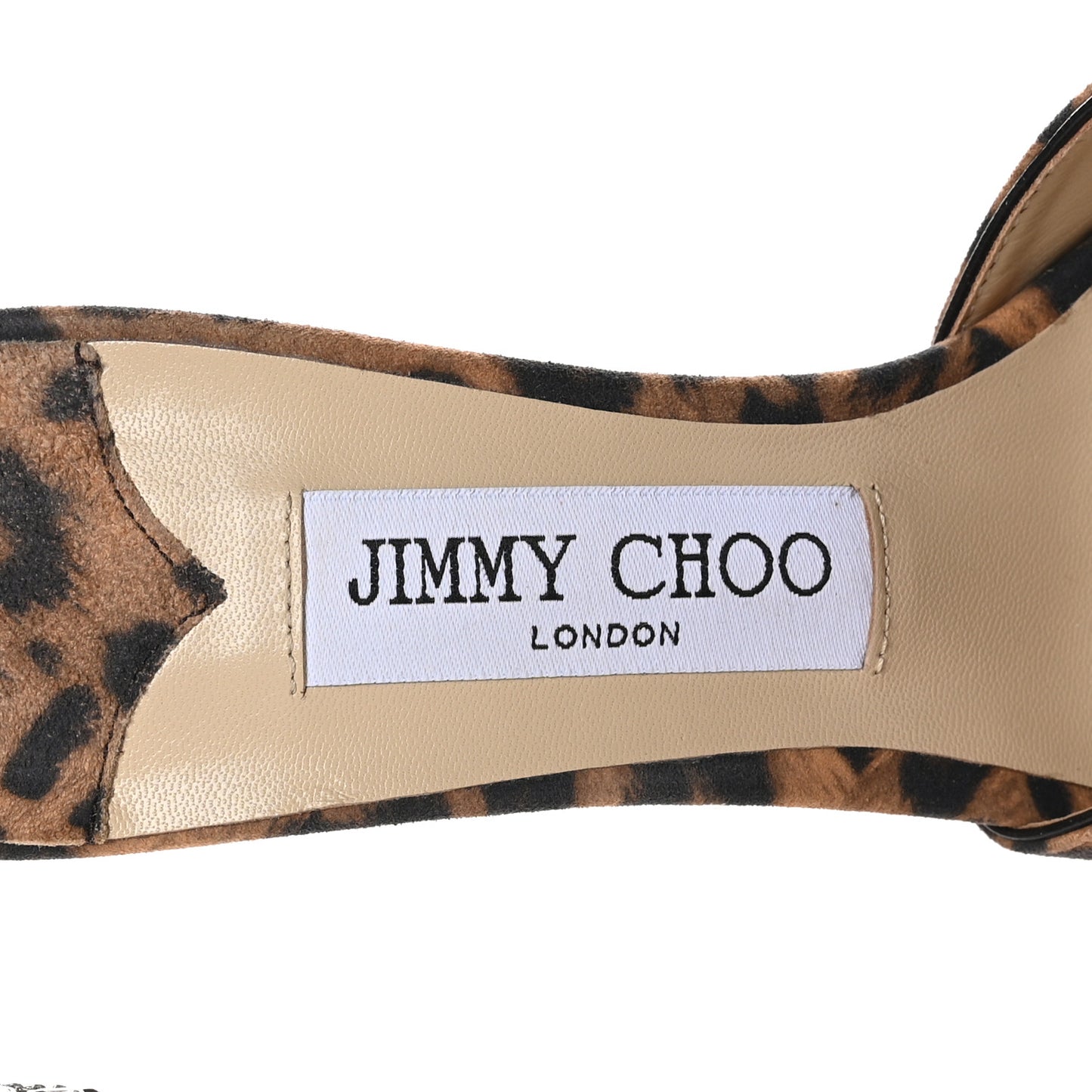 Suede Leopard Crystal Saeda 100 Pumps 38.5 Brown
