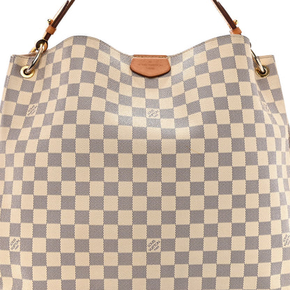 Louis Vuitton Damier Azur Graceful MM Rose Ballerine 7 of 9