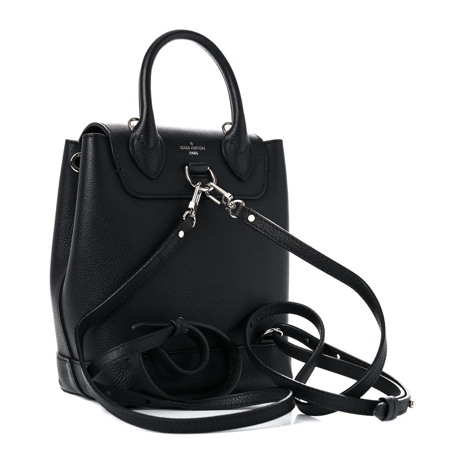 Louis Vuitton Calfskin Lockme Mini Backpack Black 2 of 14