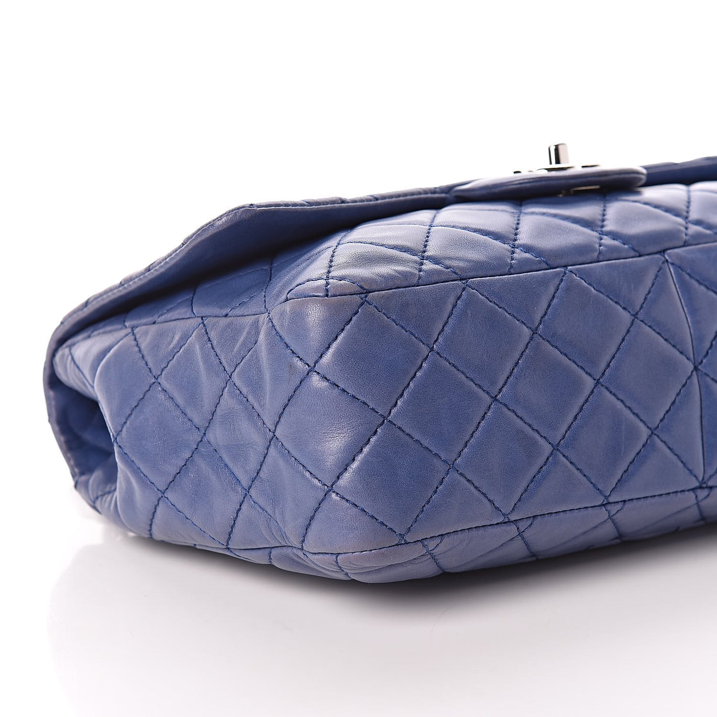 Lambskin Jumbo Single Flap Blue