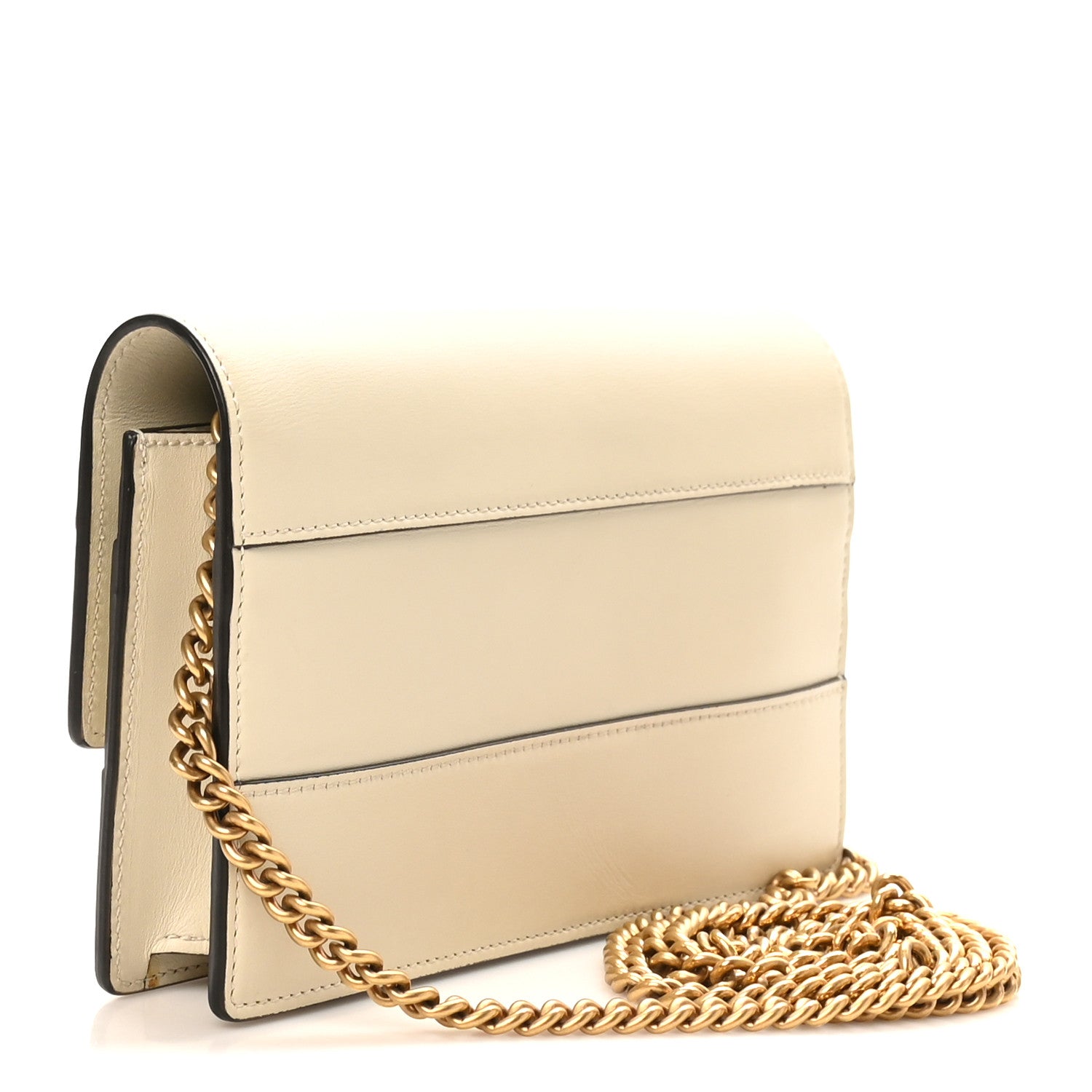 Gucci Calfskin Queen Margaret Chain Wallet Mystic White 3 of 9