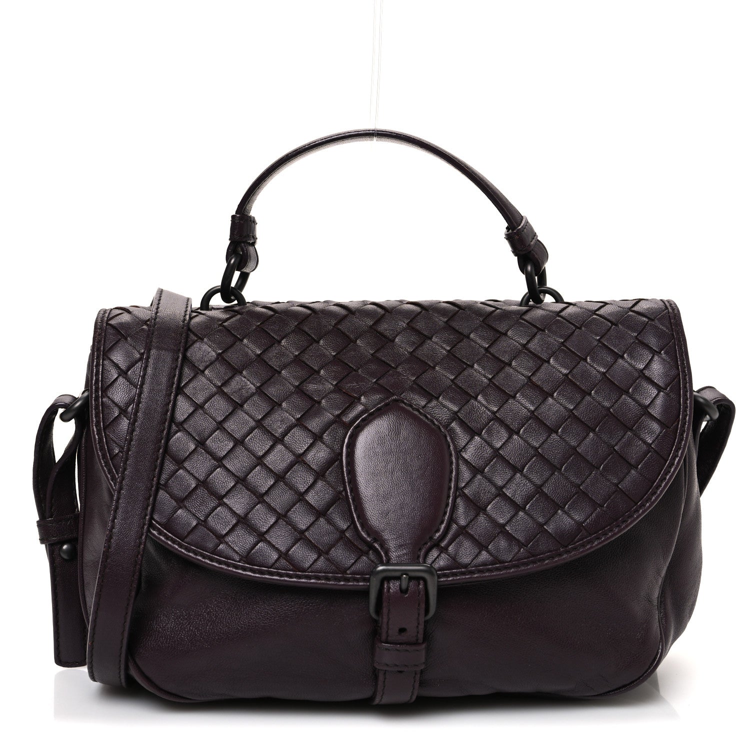 Bottega Veneta Nappa Intrecciato Double Sided Crossbody Bag Aubergine 1 of 13