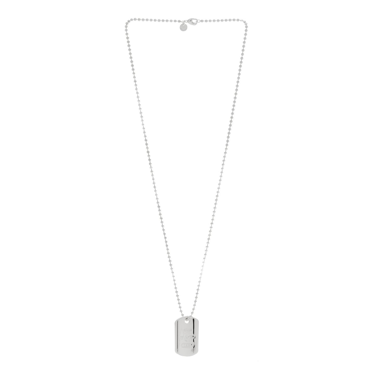 Sterling Silver 1837 Dog Tag Pendant Necklace