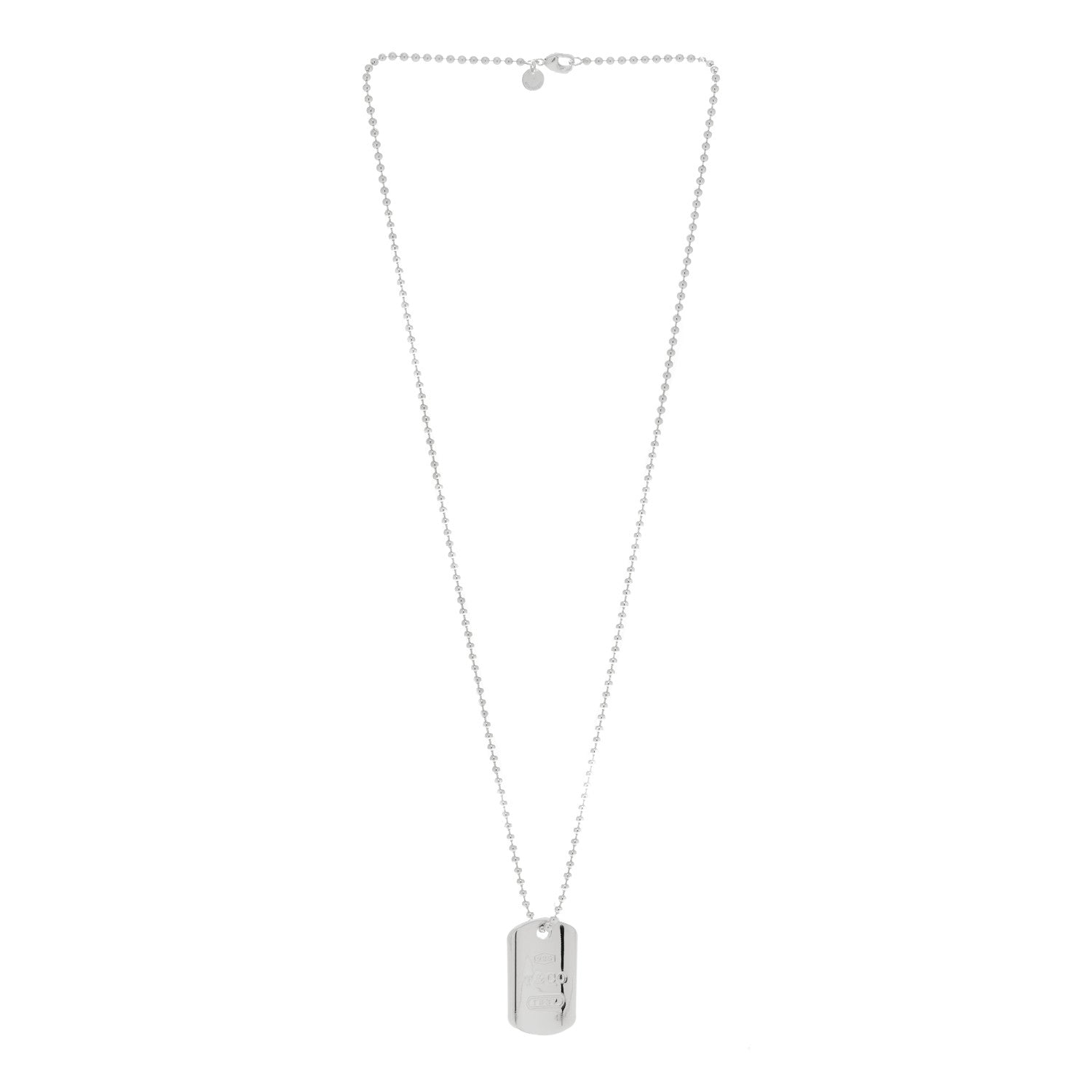 Tiffany Sterling Silver 1837 Dog Tag Pendant Necklace 3 of 5