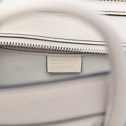 Celine Satin Calfskin Nano Debossed Luggage White 6 of 10