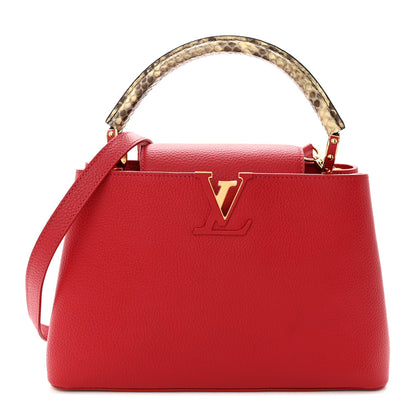 Louis Vuitton Taurillon Snakeskin Capucines PM Scarlet 1 of 11