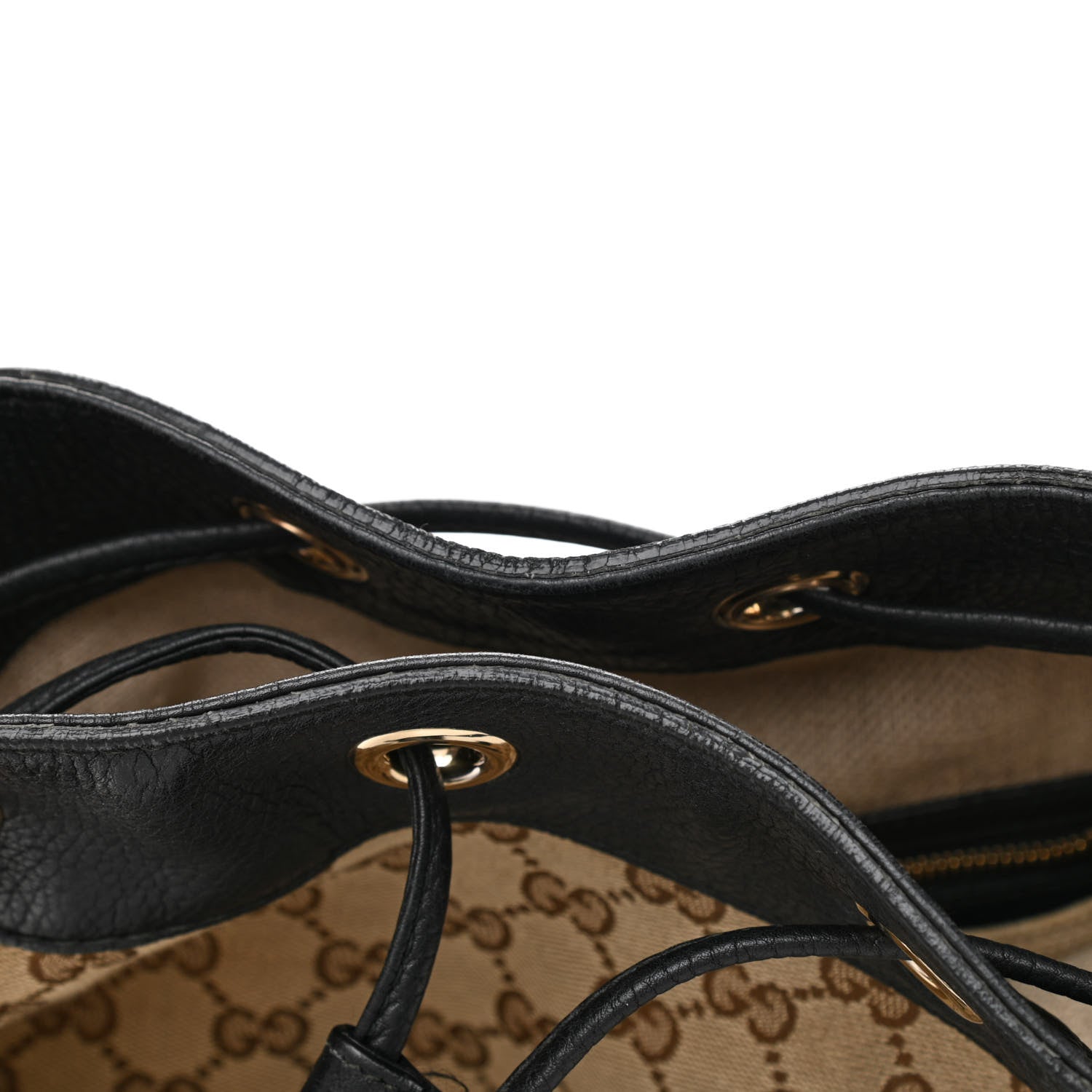 Gucci GG Monogram Calfskin Bucket Bag Black 11 of 16