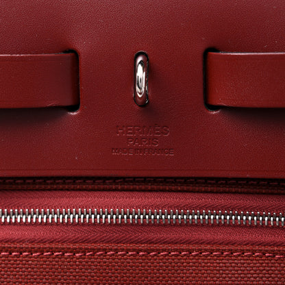 Hermes Vache Hunter Toile Herbag Zip 31 PM Rouge H 7 of 10