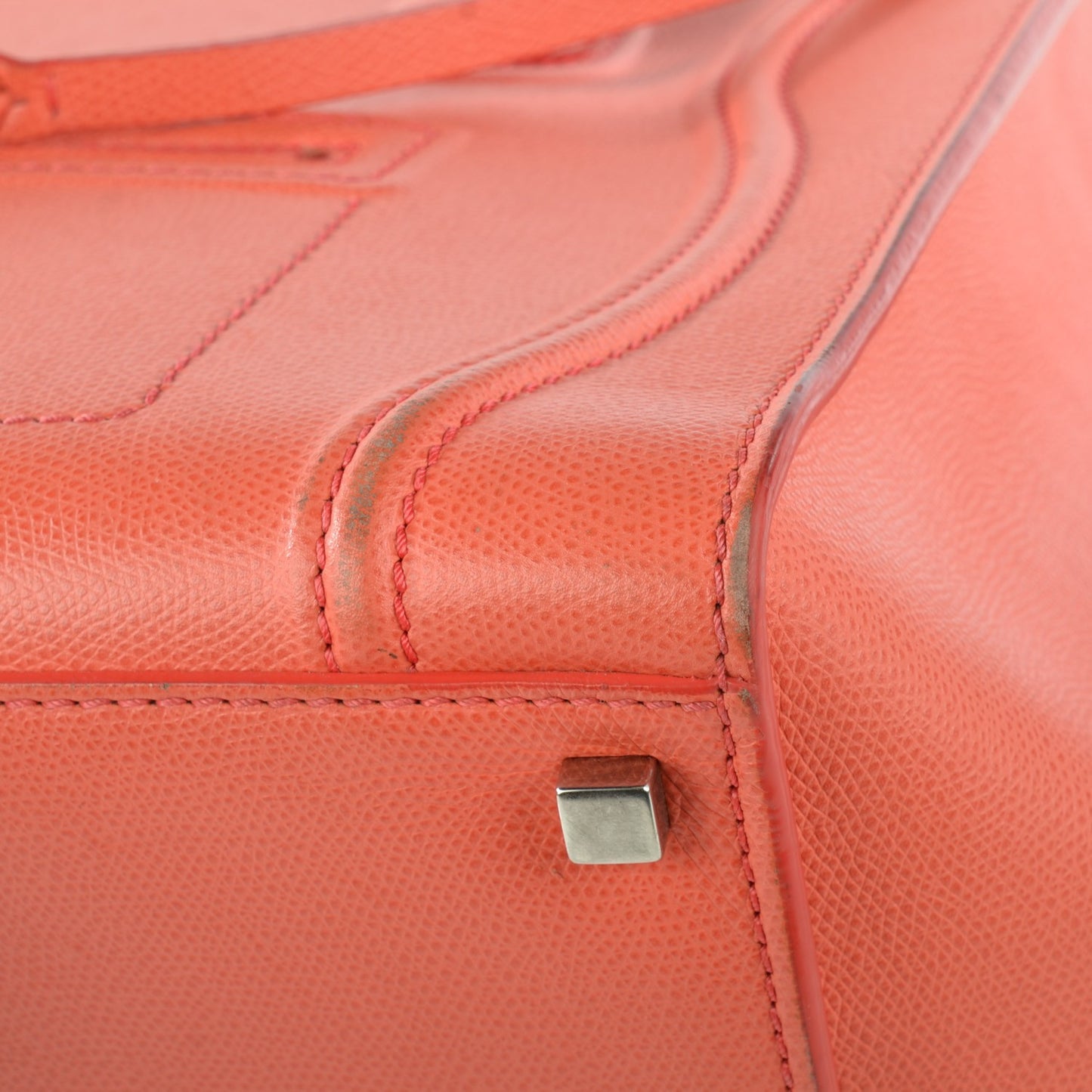 Grained Calfskin Medium Phantom Luggage Coral