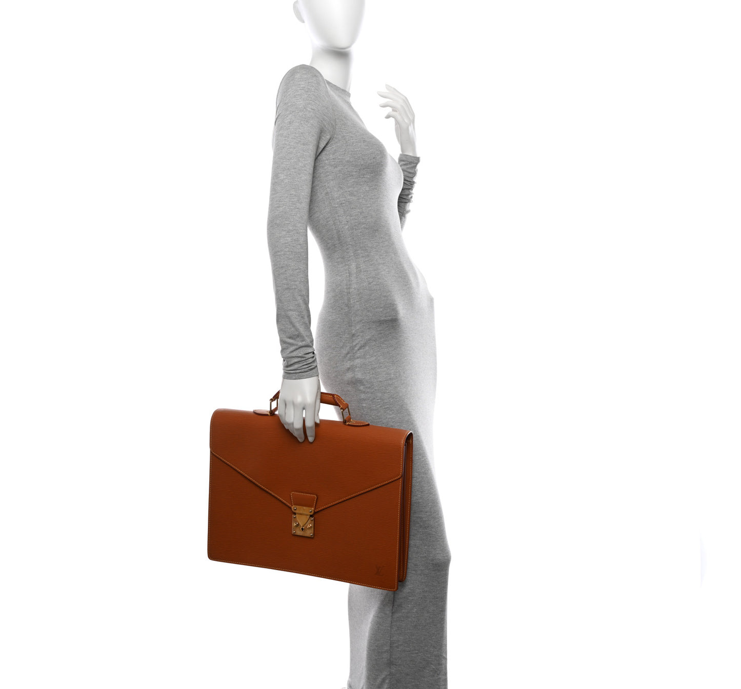 Epi Serviette Ambassadeur Briefcase Gold