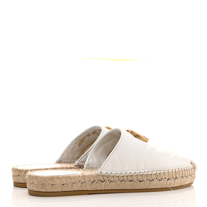 Gucci Nappa Matelasse GG Marmont Espadrille Slippers 36 Great White 4 of 9