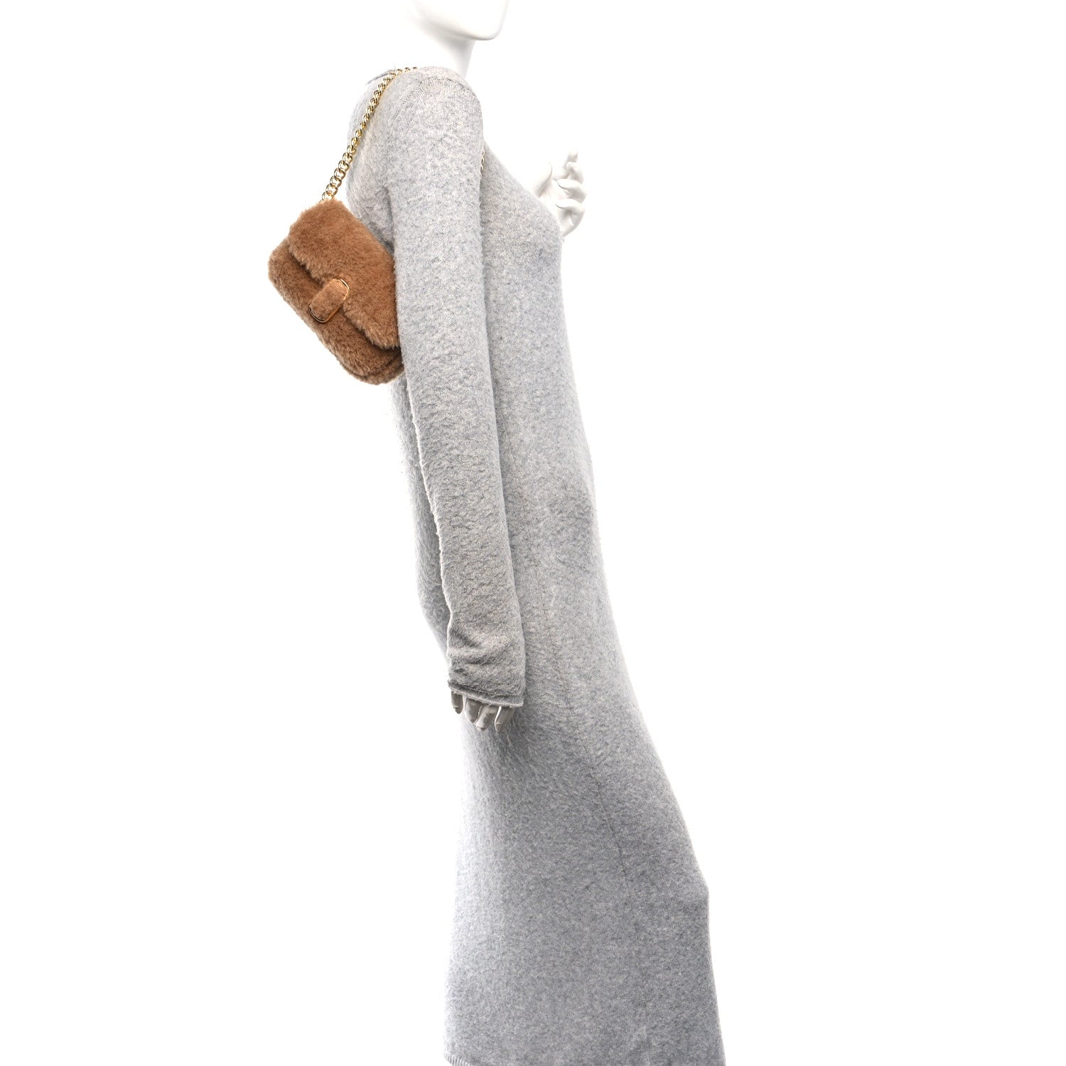 Marc Jacobs Faux Fur Calfskin Mini The Teddy J Marc Shoulder Bag Camel 2 of 10