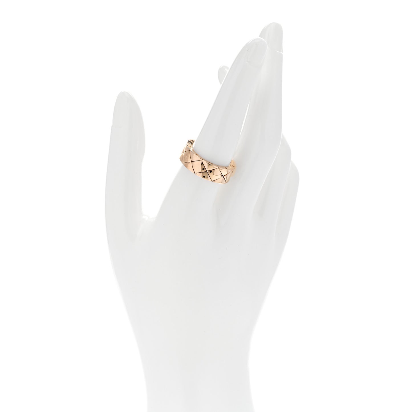 18K Yellow Gold Small Matelasse Ring 53 6.5