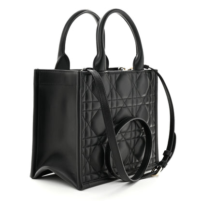 Christian Dior Calfskin Macro Cannage Small Book Tote Black 3 of 10