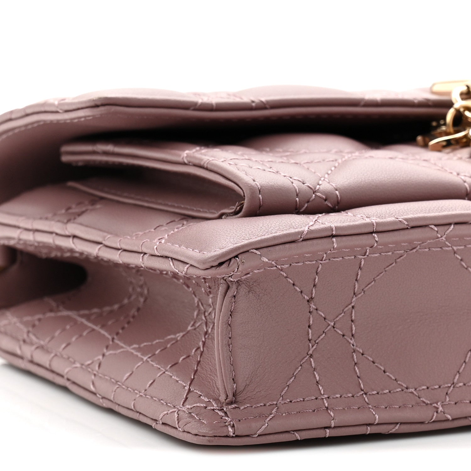 Christian Dior Lambskin Chain Lady Dior Chain Pouch Purple 9 of 11