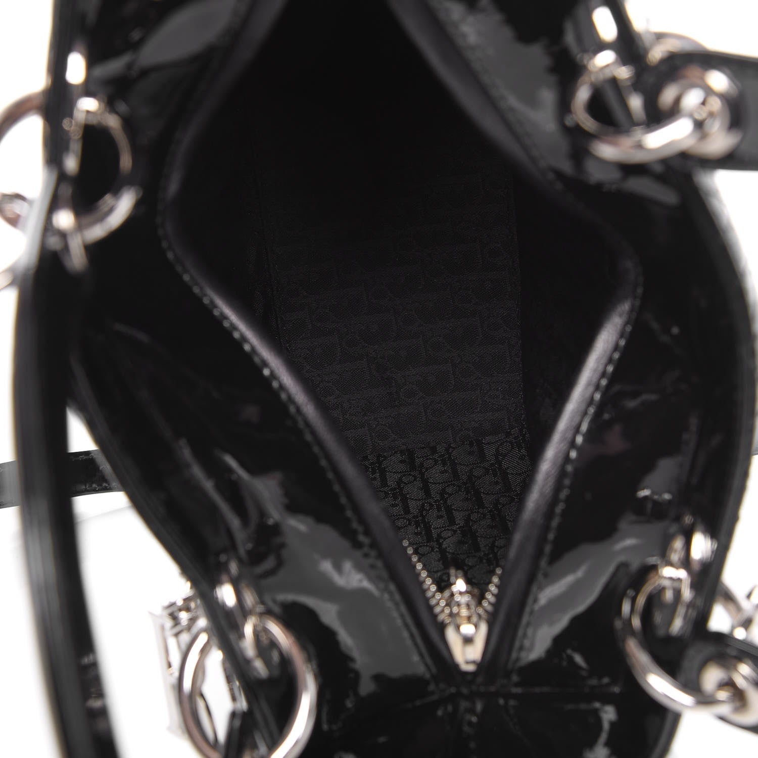 Christian Dior Patent Cannage Medium Lady Dior Black 5 of 7