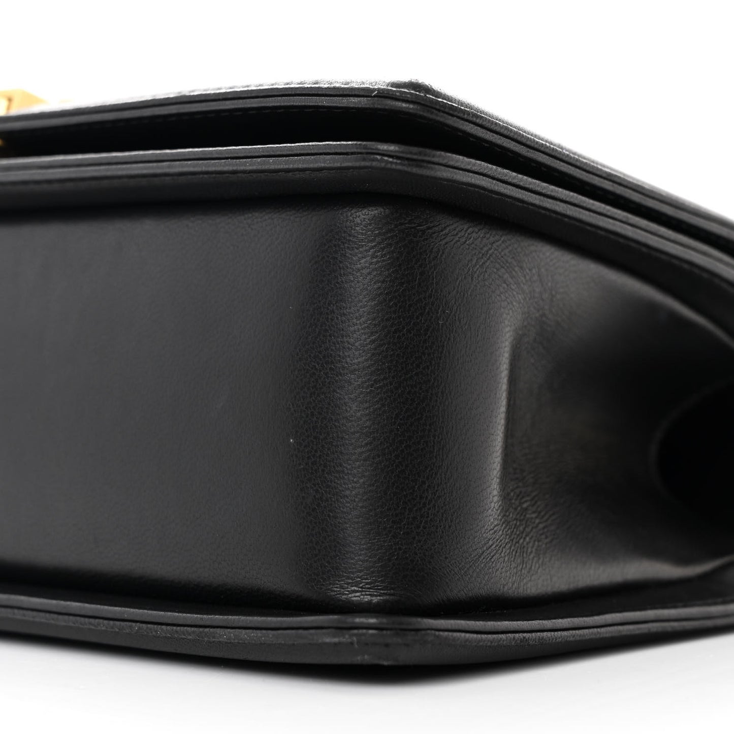 Lambskin Quilted Medium Boy Flap Black