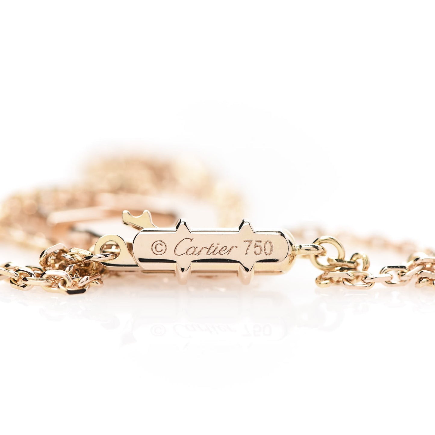 18K Pink Gold Medium Hearts and Symbols Necklace