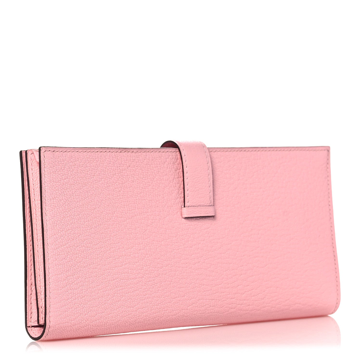 Hermes Chevre Mysore Bearn Gusset Wallet Rose Sakura 3 of 10